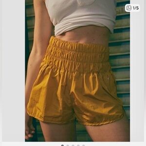 FP Movement by Free People High-Waisted Mustard Shorts